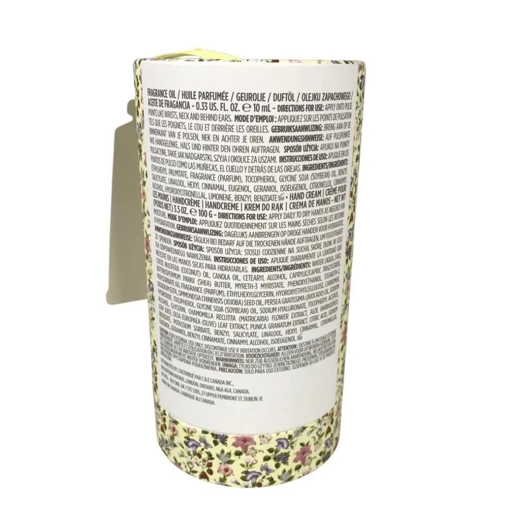 Crabtree & Evelyn Summer Hill Fragrance Oil (.33 oz) & Hand Cream (3.5 oz) Set
